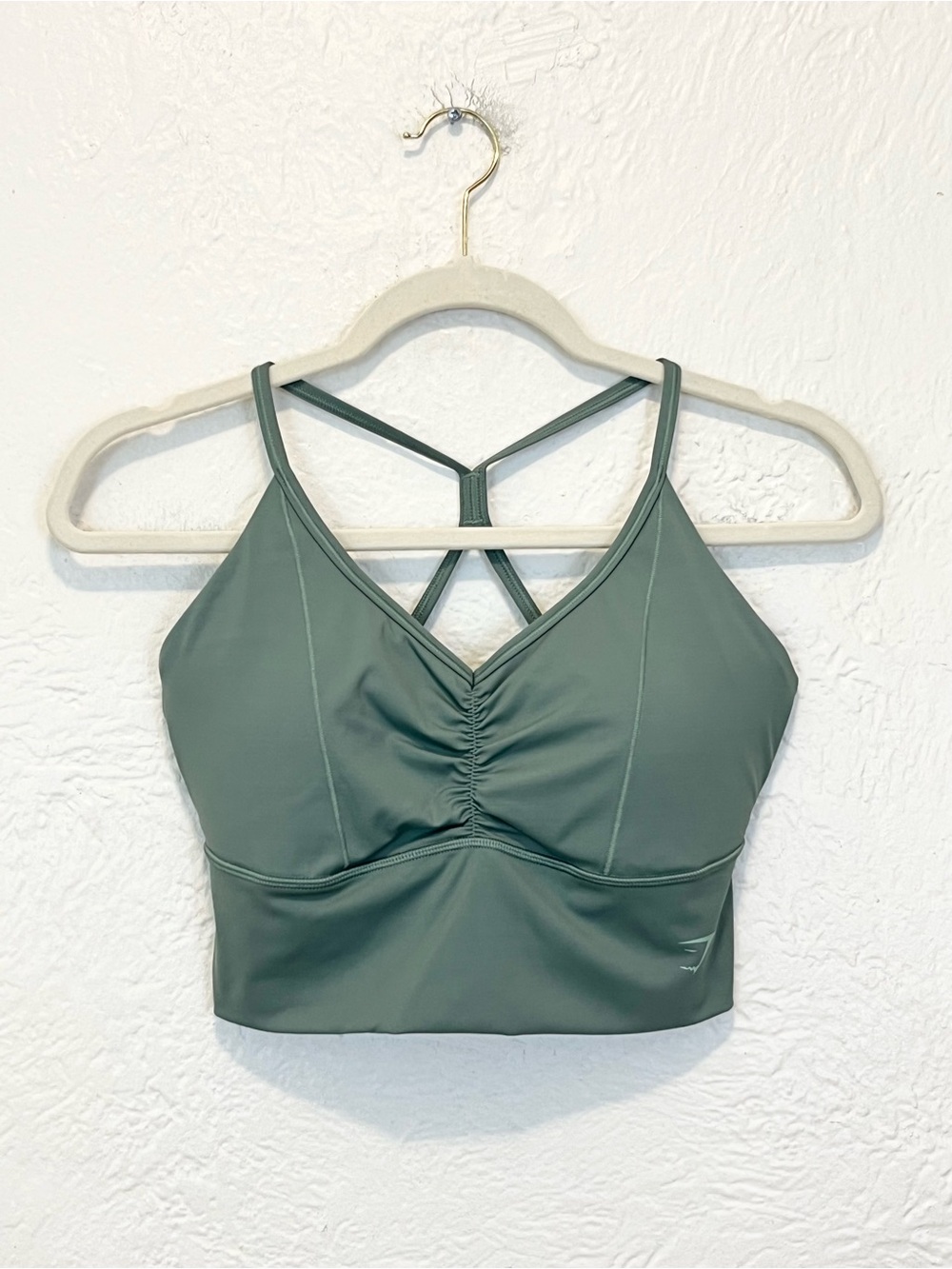 Gymshark Elevate Longline Sports Bra Green M Training Gym Athleisure Top